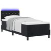 vidaXL Cama Box Spring LED com colch&atilde;o Preto 80 x 200 cm Veludo