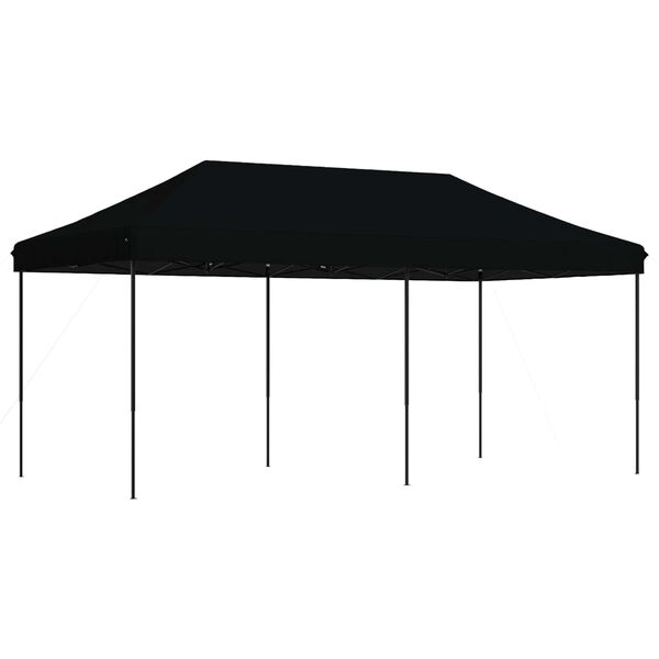 vidaXL Tenda de Festa Preto 292 x 580 x 315 cm Tecido Oxford