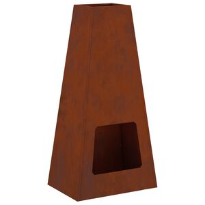 vidaXL Bowl de Fogo Ferro Enferrujado 50 x 35 x 100 cm A&ccedil;o Corten