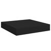 vidaXL Prateleiras de parede suspensas 4 pcs 23x23,5x3,8cm MDF preto