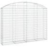 vidaXL Cesto gabi&atilde;o arqueado 200x30x140/160 cm ferro galvanizado