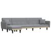 vidaXL Sof&aacute;-cama em forma de L 275x140x70 cm tecido cinzento-claro