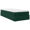 vidaXL Estrutura de cama otomana colch&atilde;o 90x200 cm veludo verde escuro