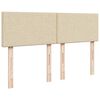 vidaXL Cama com molas/colchão 160x200 cm tecido cor creme