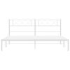 vidaXL Estrutura de cama com cabeceira 183x213 cm metal branco