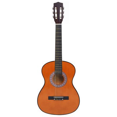 vidaXL Guitarra clássica iniciantes/crianças 3/4 36" madeira de tilia