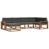 vidaXL Conjunto de Sof&aacute;s para Exterior 6 unid. Natural e Antracite