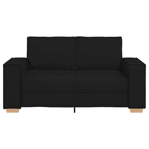 vidaXL Sof&aacute; de 2 lugares preto 160x78x84 cm tecido