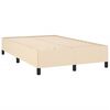 vidaXL Cama boxspring com colch&atilde;o 120x190 cm tecido cor creme