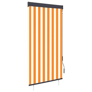 vidaXL Estore de rolo para exterior 80x250 cm branco e laranja