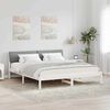 vidaXL Estrutura da cama Branco e cinza claro 180 x 200 cm