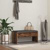 vidaXL Banco de Hall com almofada Madeira antiga 83 x 38 x 40 cm