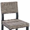 vidaXL Cadeira de jantar 2 pcs Preto lavado 46 x 55 x 84 cm
