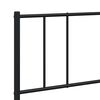 vidaXL Estrutura de cama com cabeceira e p&eacute;s 193x203 cm metal preto