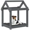 vidaXL Cama para cães 61x50x70 cm madeira de pinho maciça cinza