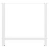 vidaXL P&eacute;s para mesa de jantar , 2 pe&ccedil;as, 70x(72-73) cm, branco, a&ccedil;o