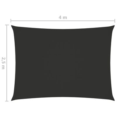 vidaXL Para-sol estilo vela tecido oxford retangular 2,5x4 m antracite