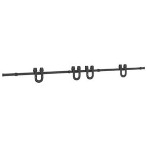 vidaXL Kit de ferragens para porta deslizante 366 cm a&ccedil;o preto