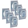 vidaXL An&eacute;is de fixa&ccedil;&atilde;o para atrelados 6 pcs a&ccedil;o galvanizado 2000 kg