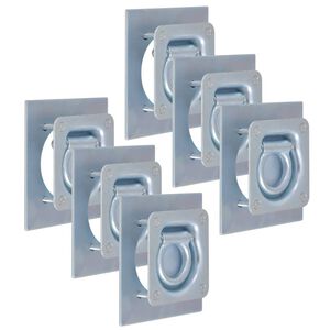 vidaXL An&eacute;is de fixa&ccedil;&atilde;o para atrelados 6 pcs a&ccedil;o galvanizado 2000 kg