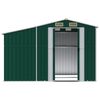 vidaXL Abrigo de jardim 277x192,5x179 cm aço galvanizado verde