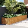 vidaXL Canteiro elevado de jardim 479x100x69 cm a&ccedil;o corten