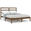 vidaXL Estrutura de cama 160x200 cm madeira pinho maci&ccedil;o castanho mel