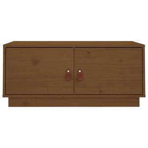 vidaXL Mesa de centro 80x50x35 cm pinho maci&ccedil;o castanho mel