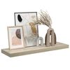 vidaXL Prateleira de parede suspensa 80x23,5x3,8 cm MDF cor carvalho
