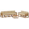 vidaXL Conjunto de Sof&aacute;s para Exterior 8 unid. 7 lugar Natural e Bege