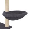 vidaXL Árvore p/ gatos c/ postes arranhadores sisal 153cm cinza-escuro