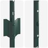 vidaXL Postes de Cerca Manual 22 pcs Verde 160 cm Aço