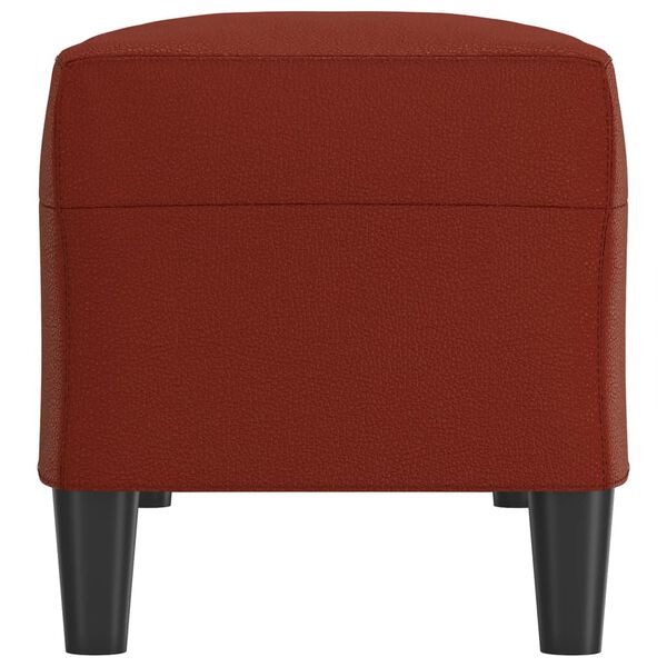 vidaXL Banco 100x35x41 cm couro artificial vermelho tinto