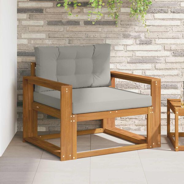 vidaXL Sof&aacute; M&eacute;dio Externo Madeira S&oacute;lida de Ac&aacute;cia Natural