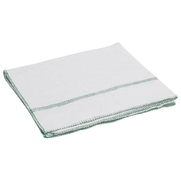 vidaXL Panos de Limpeza 50 pcs 50x60 cm branco com riscas verdes