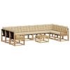 vidaXL Conjunto de Sof&aacute;s para Exterior 11 unid. Branco e Bege