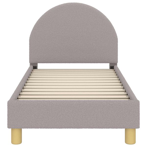 vidaXL Estrutura de Cama para Crian&ccedil;a com Cabeceira Cinzento-claro
