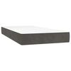 vidaXL Cama boxspring com colch&atilde;o 120x190 cm veludo cinzento-escuro