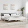 vidaXL Estrutura da cama Branco e cinza claro 200 x 200 cm