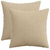 vidaXL Capa almofada 2 pcs HEERLEN Cinzento-acastanhado 35 x 35 cm