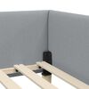 vidaXL Estrutura de Cama de Canto Cinzento-claro 100 x 200 cm tecido
