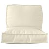 vidaXL Conjunto de Almofadas para Palete 2 pcs Creme Tecido Oxford