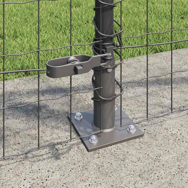 vidaXL Cerca com Postes Cinzeto 0.8 x 25 m A&ccedil;o