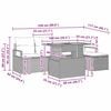 vidaXL Conjunto de Sof&aacute; de Jardim com almofada 6 pcs Cinzeto vime PE