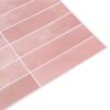 vidaXL Azulejo Retangular 10 pcs Rosa 29 x 23 x 0,08 cm