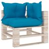 vidaxL Conjunto lounge de paletes p/ jardim 6 pcs c/ almofad&otilde;es pinho