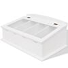 vidaXL Bandeja de talheres, MDF, estilo barroco, branco