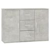 vidaXL Aparador 91x29,5x65 cm derivados de madeira cinza cimento