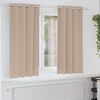vidaXL Cortinas Blackout com Argolas 2 pcs Cinzento-acastanhado
