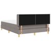 vidaXL Cama Box Cinzento-acastanhado 190 x 140 cm Poli&eacute;ster